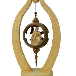 Íves álvány – Feketedió Szent családos gömbbel – 37x18cm